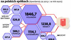 Ile zagraniczni udziałowcy zarobili na polskich spółkach