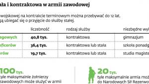 Służba stała i kontraktowa w armii zawodowej