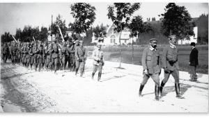 Oddział Związku Strzeleckiego podczas ćwiczeń w Zakopanem, 1913 r.